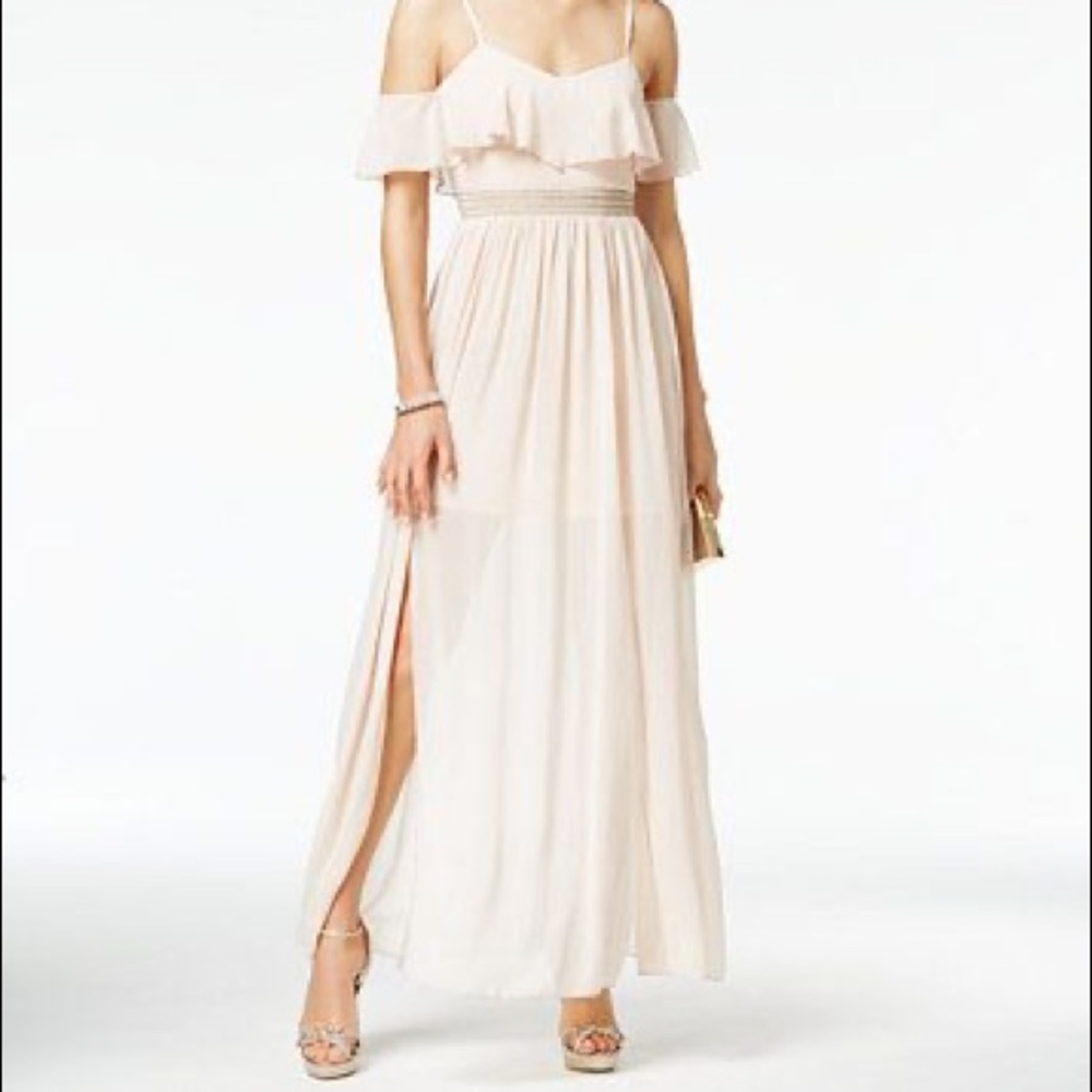 Cold Shoulder Blush Gown